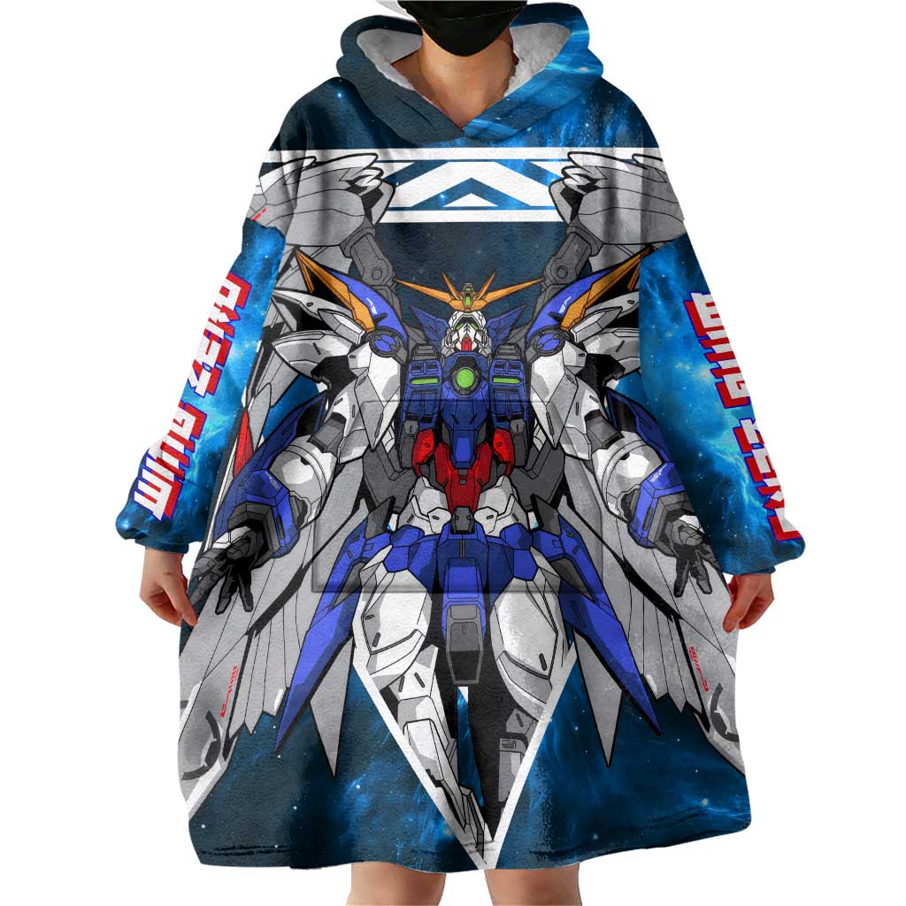 Wing Zero Gundam Wearable Blanket Hoodie Anime Style