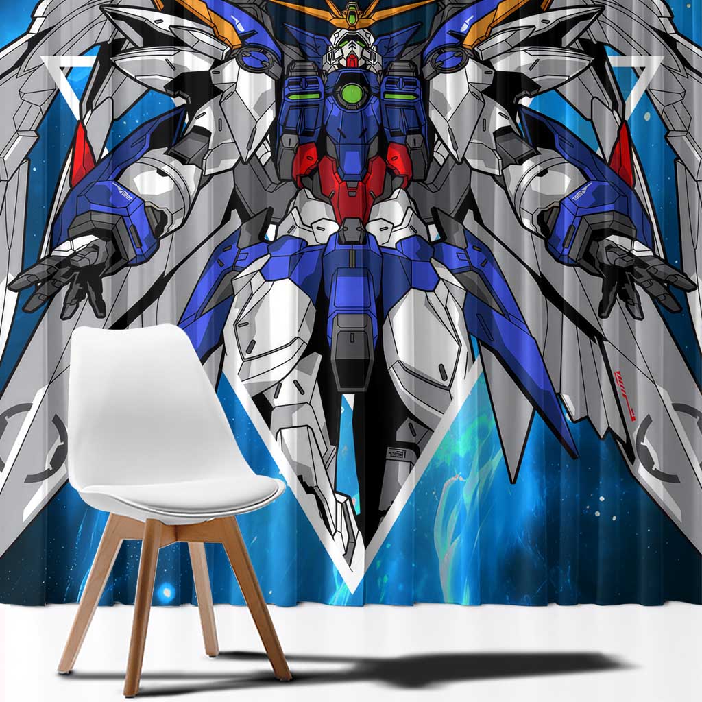 Wing Zero Gundam Window Curtain Anime Style