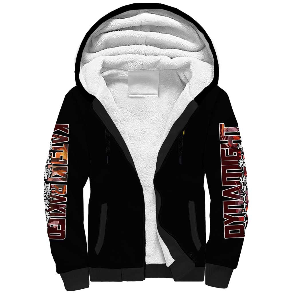 Katsuki Bakugo My Hero Academia Sherpa Hoodie Anime Style