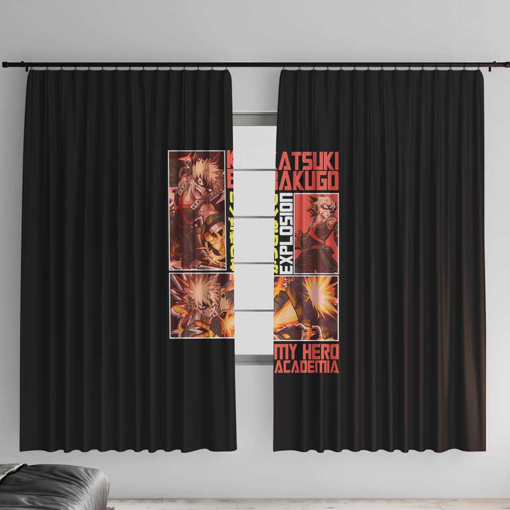 Katsuki Bakugo My Hero Academia Window Curtain Anime Style