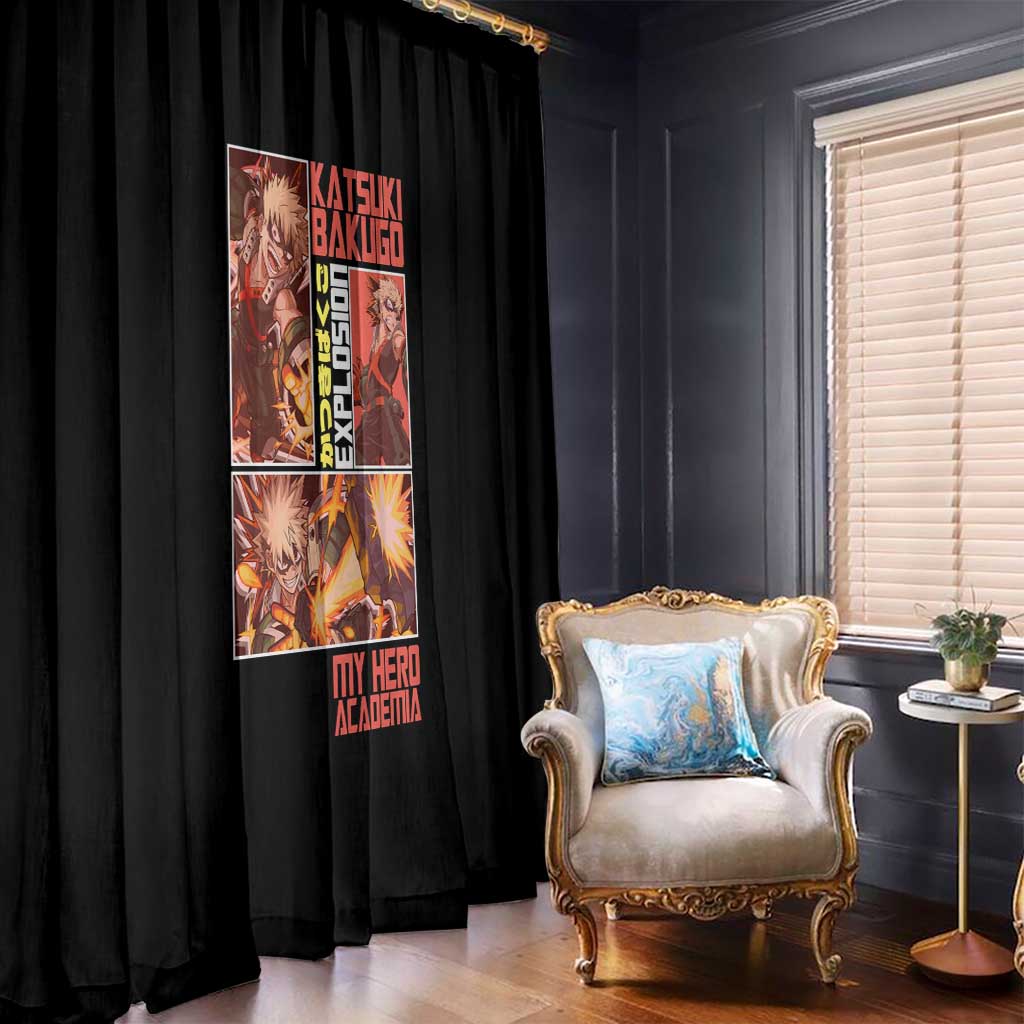 Katsuki Bakugo My Hero Academia Window Curtain Anime Style