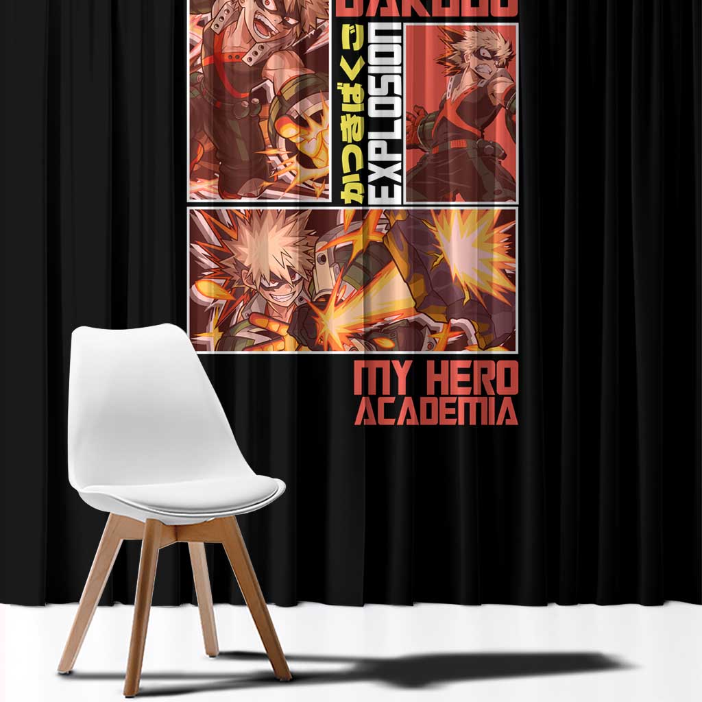 Katsuki Bakugo My Hero Academia Window Curtain Anime Style