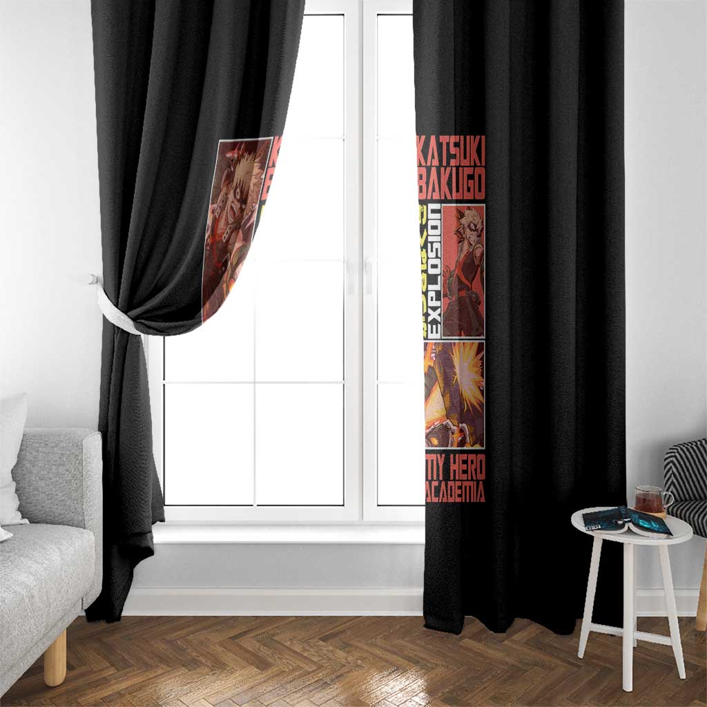 Katsuki Bakugo My Hero Academia Window Curtain Anime Style