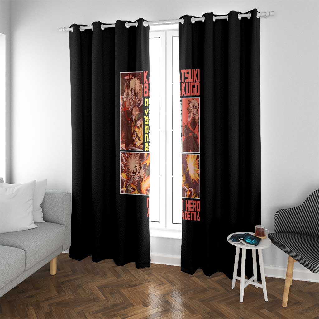 Katsuki Bakugo My Hero Academia Window Curtain Anime Style