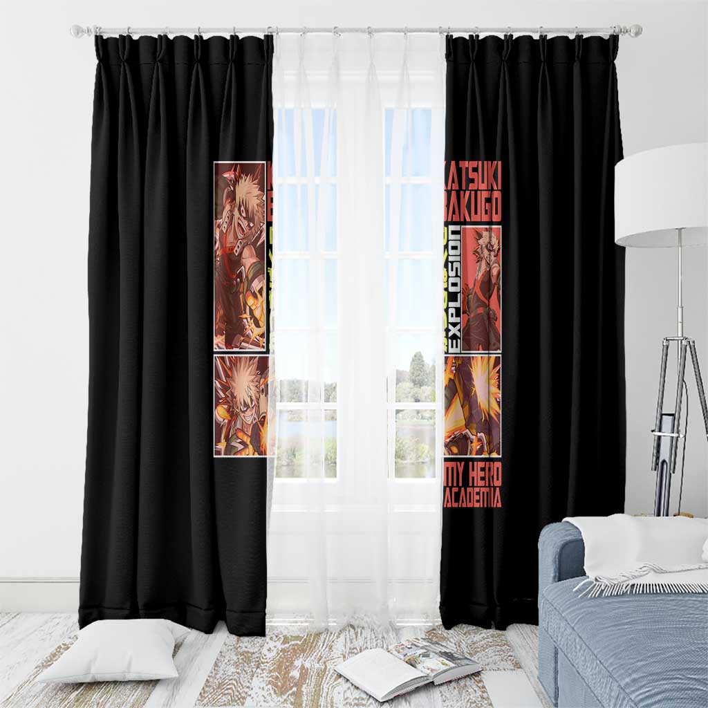 Katsuki Bakugo My Hero Academia Window Curtain Anime Style