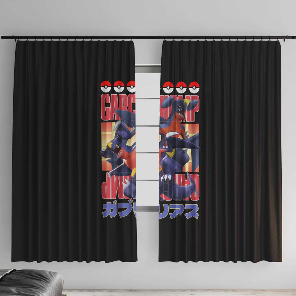 Garchomp Poke Window Curtain Anime Style