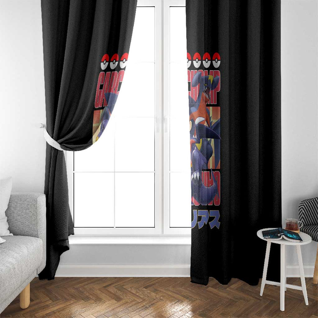 Garchomp Poke Window Curtain Anime Style