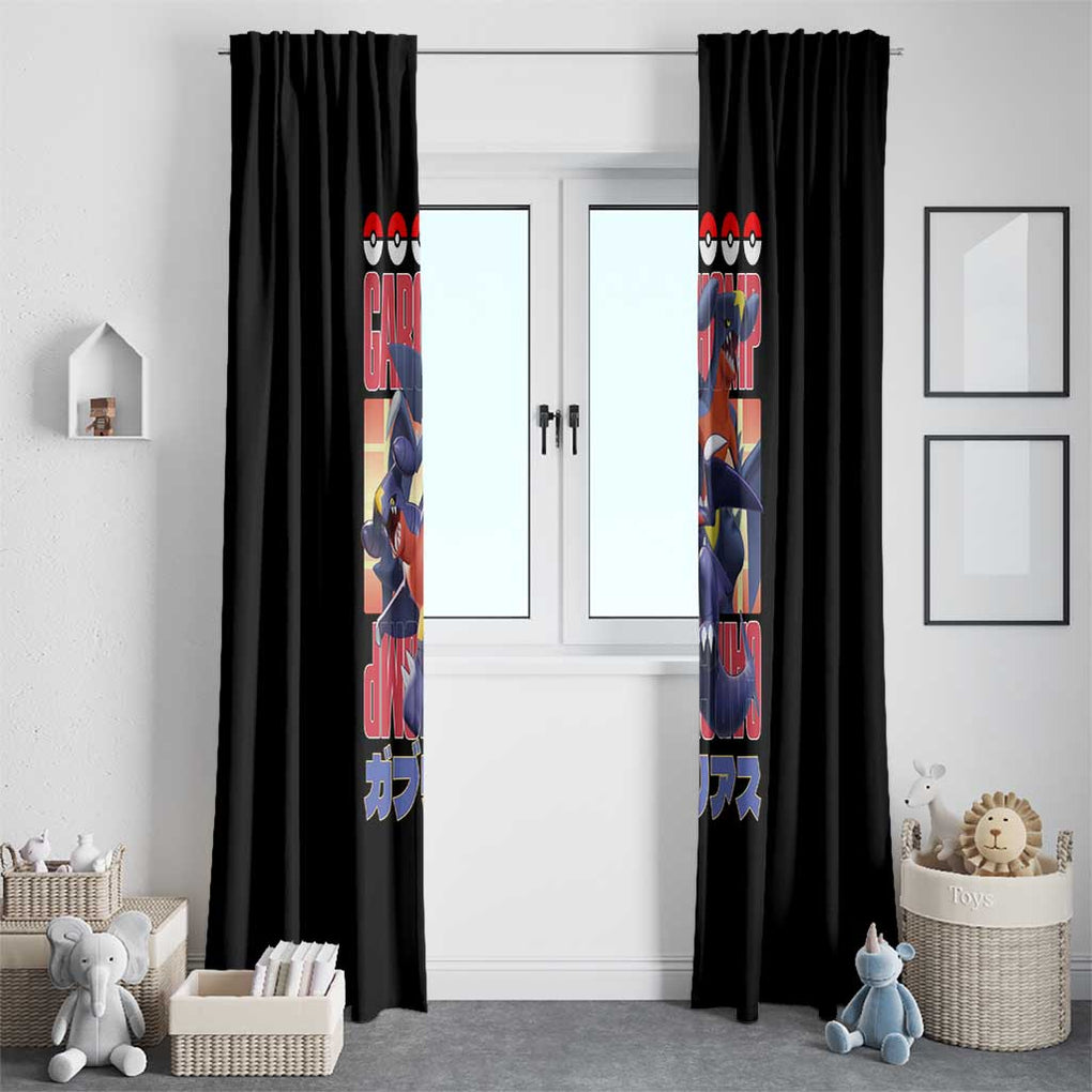 Garchomp Poke Window Curtain Anime Style