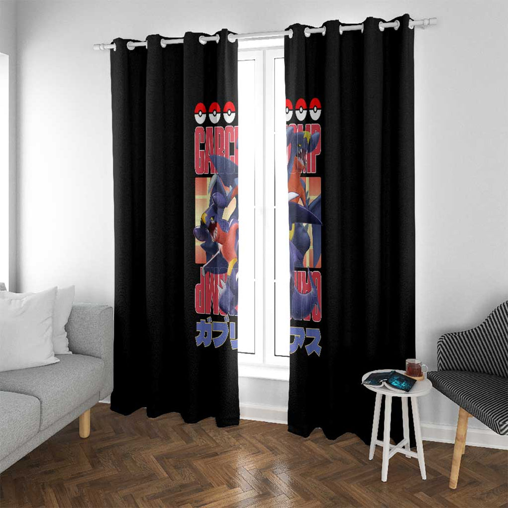 Garchomp Poke Window Curtain Anime Style