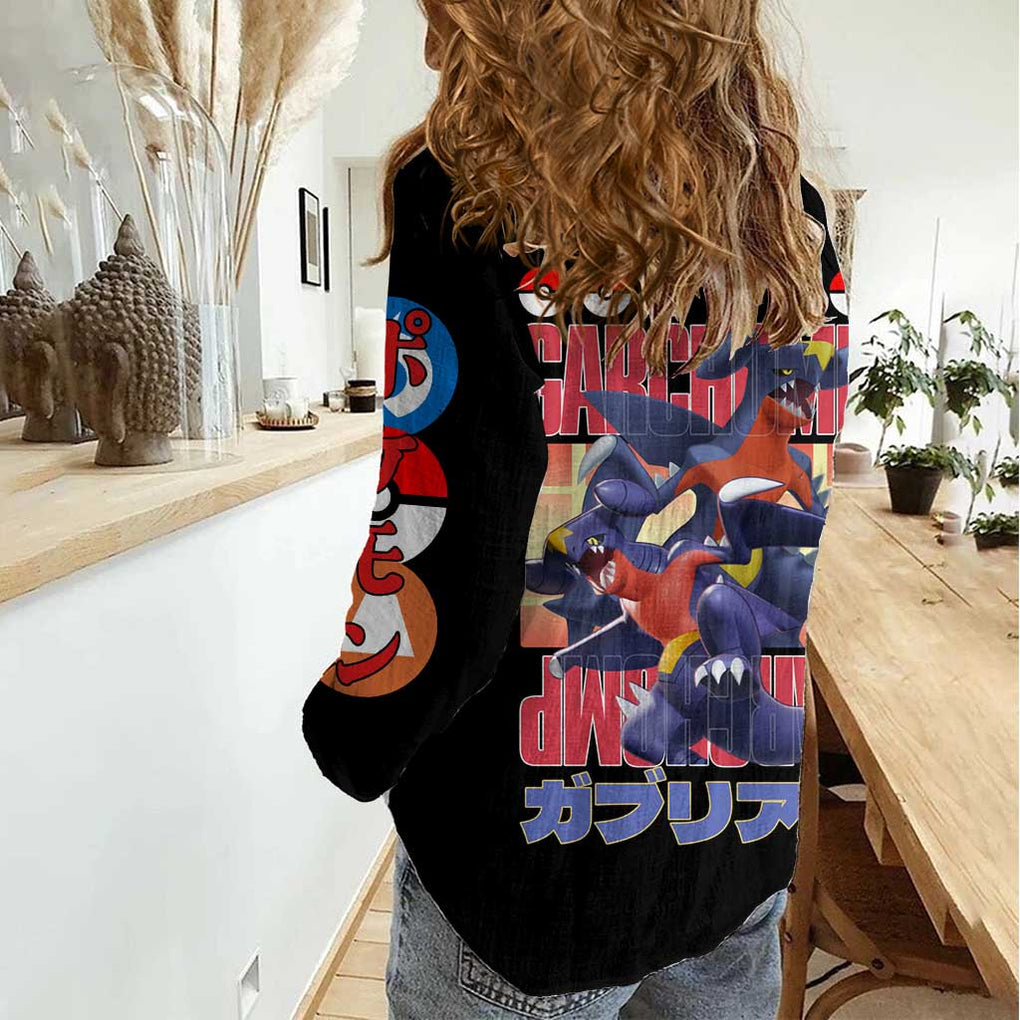 Garchomp Poke Women Casual Shirt Anime Style