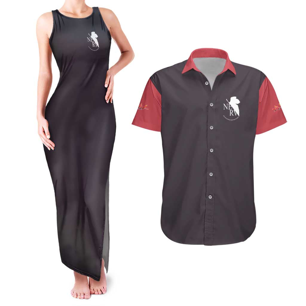 Misato Katsuragi Neon Genesis Evangelion Couples Matching Tank Maxi Dress and Hawaiian Shirt Anime Style