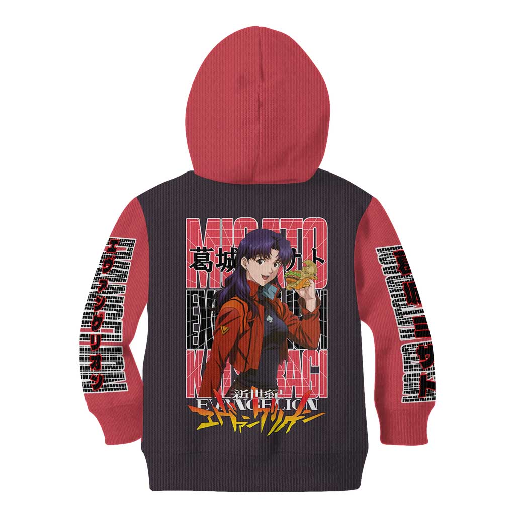Misato Katsuragi Neon Genesis Evangelion Kid Hoodie Anime Style