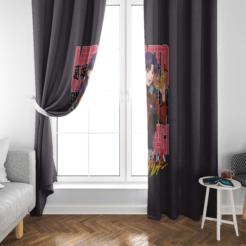 Misato Katsuragi Neon Genesis Evangelion Window Curtain Anime Style