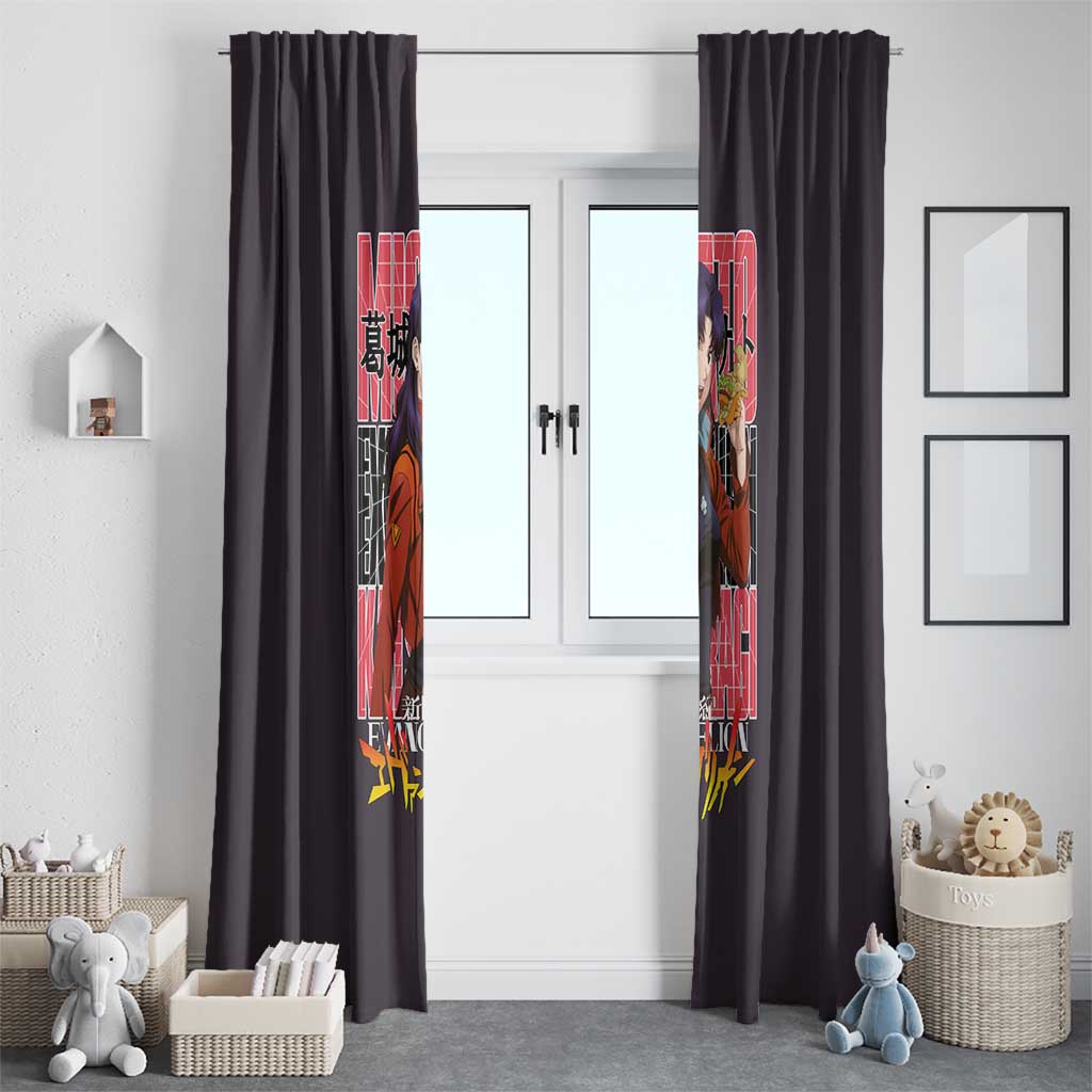 Misato Katsuragi Neon Genesis Evangelion Window Curtain Anime Style