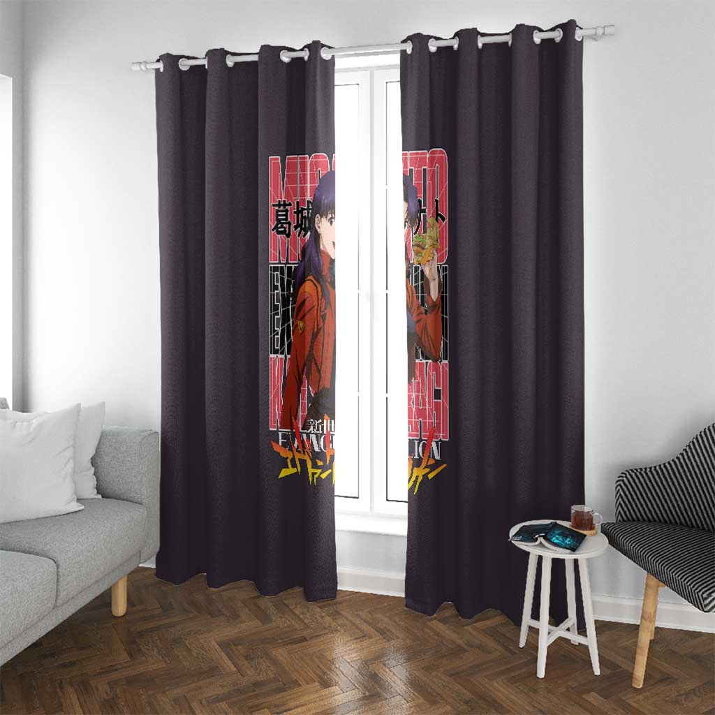 Misato Katsuragi Neon Genesis Evangelion Window Curtain Anime Style