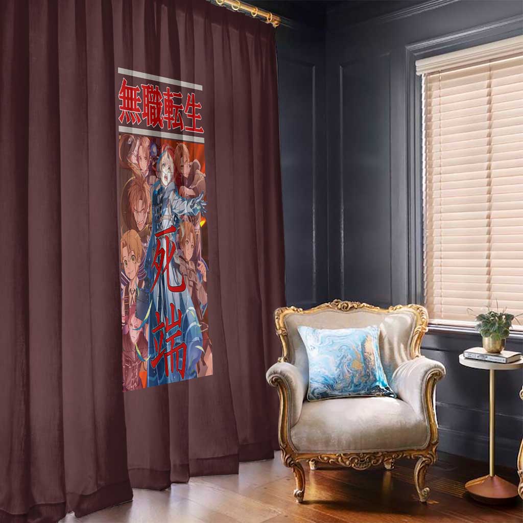 Rudeus Greyrat Mushoku Tensei Window Curtain Anime Style