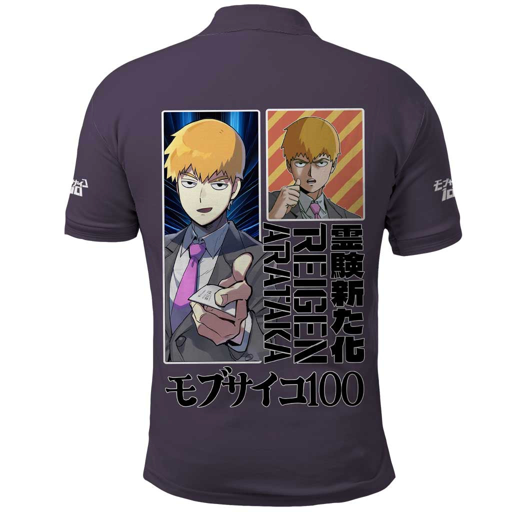 Reigen Arataka Mob Psycho 100 Polo Shirt Anime Style
