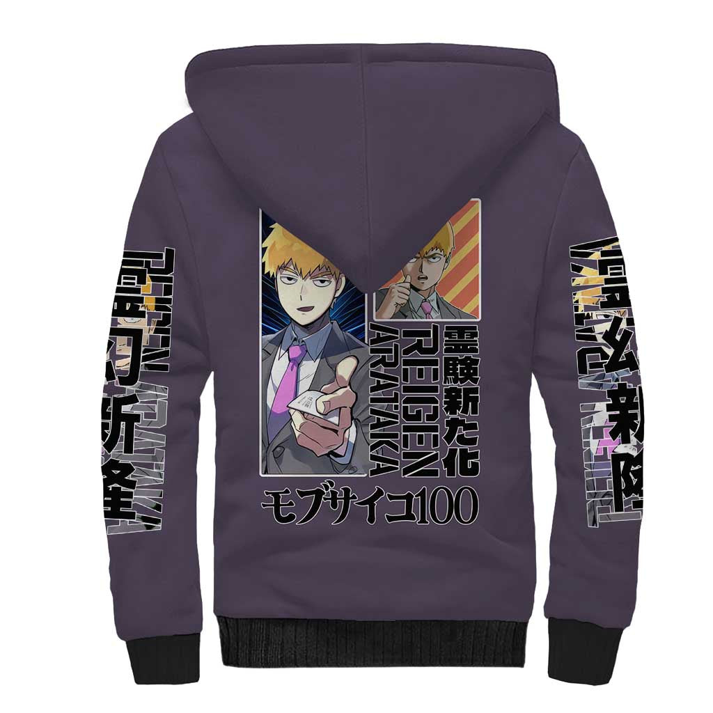 Reigen Arataka Mob Psycho 100 Sherpa Hoodie Anime Style