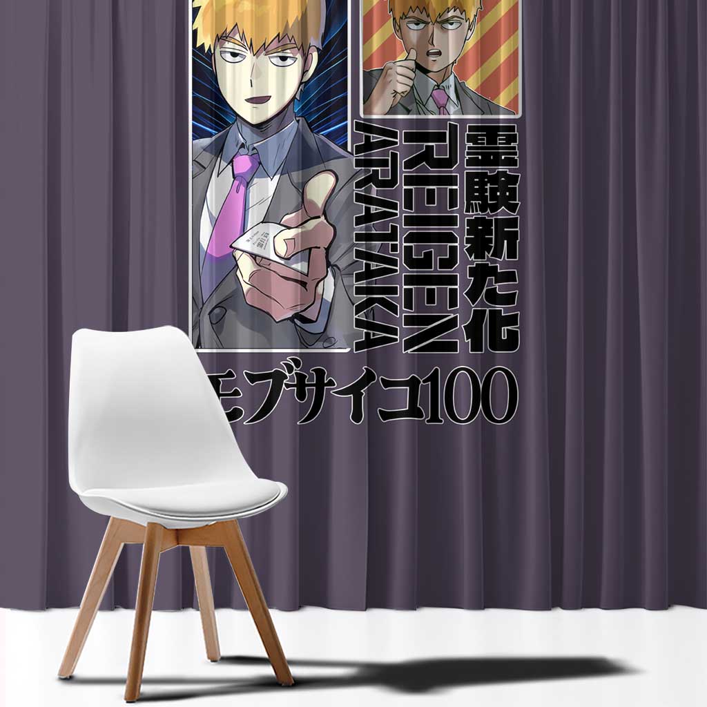 Reigen Arataka Mob Psycho 100 Window Curtain Anime Style