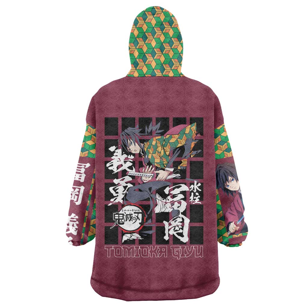 Tomioka Giyu Demon Slayer Wearable Blanket Hoodie Anime Style