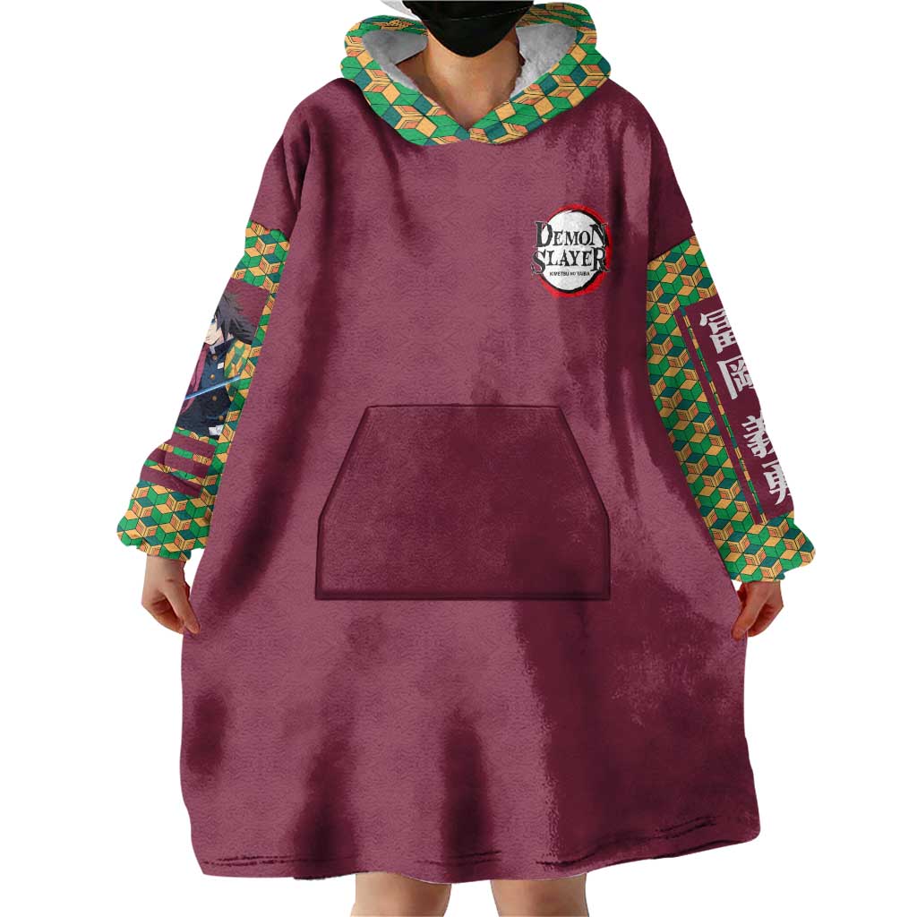 Tomioka Giyu Demon Slayer Wearable Blanket Hoodie Anime Style