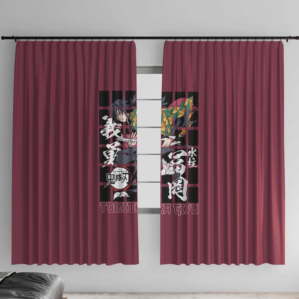 Tomioka Giyu Demon Slayer Window Curtain Anime Style