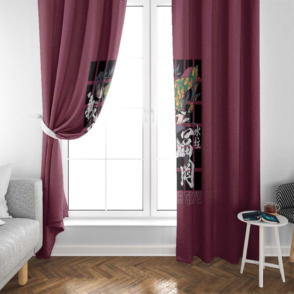 Tomioka Giyu Demon Slayer Window Curtain Anime Style