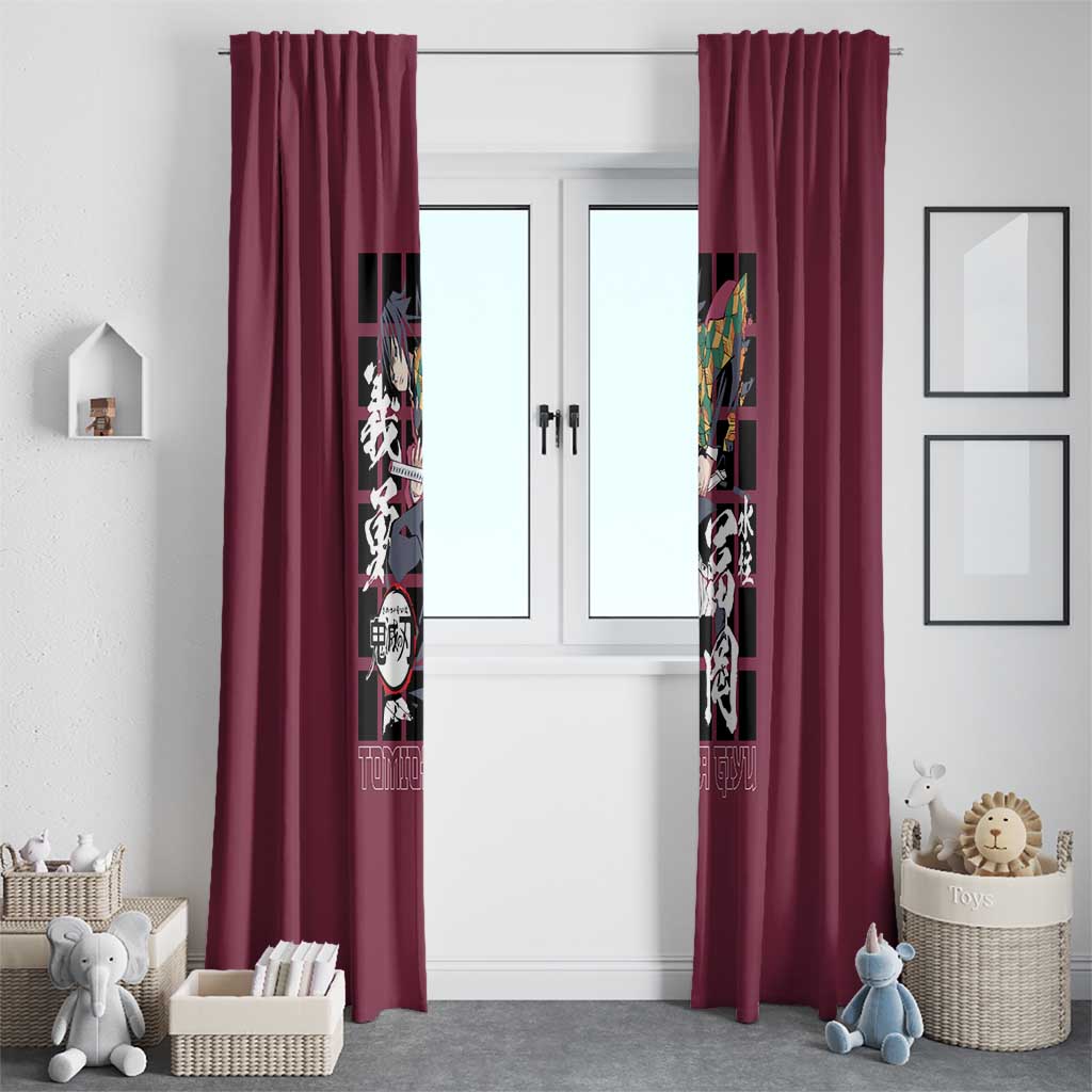 Tomioka Giyu Demon Slayer Window Curtain Anime Style