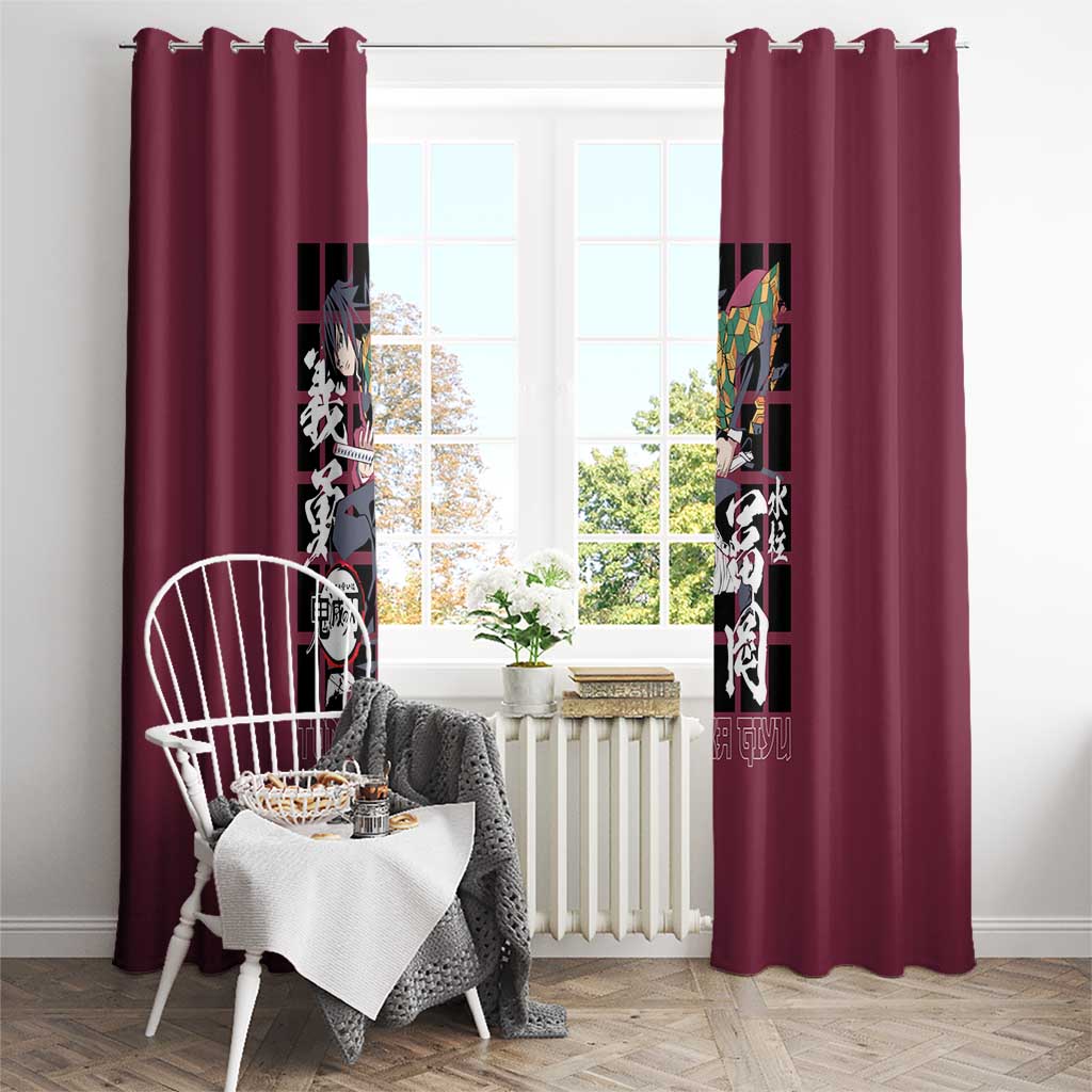 Tomioka Giyu Demon Slayer Window Curtain Anime Style