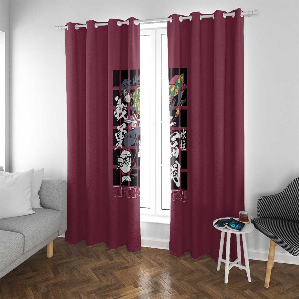 Tomioka Giyu Demon Slayer Window Curtain Anime Style