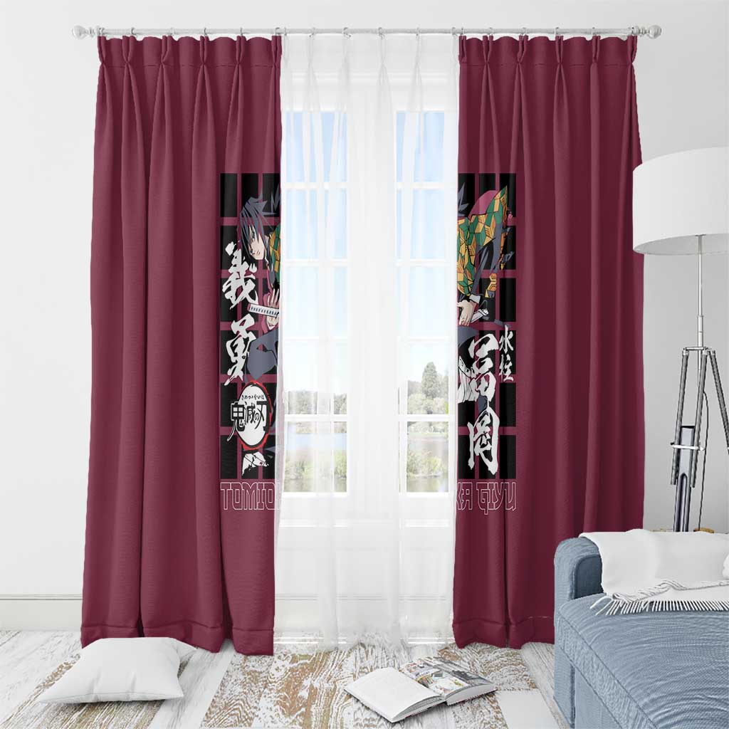 Tomioka Giyu Demon Slayer Window Curtain Anime Style