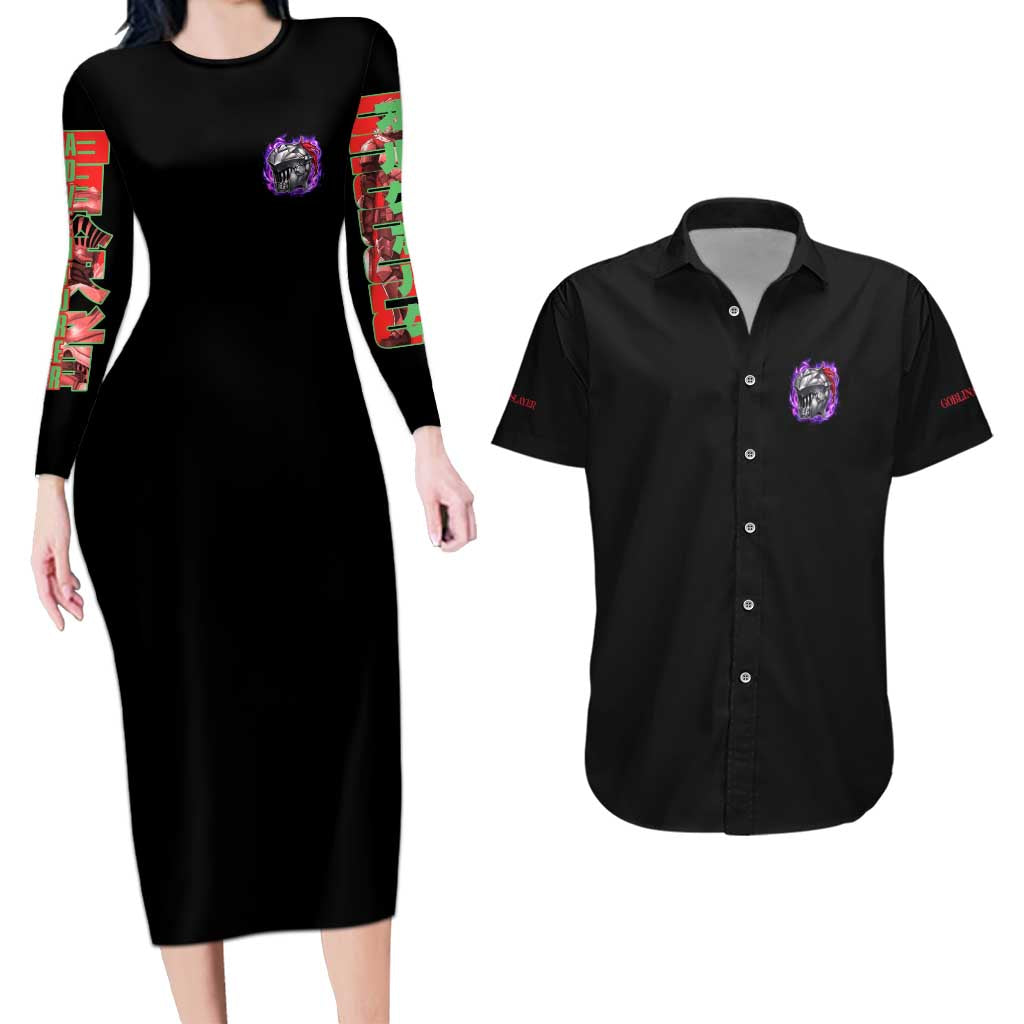 Goblin Slayer Couples Matching Long Sleeve Bodycon Dress and Hawaiian Shirt Anime Style