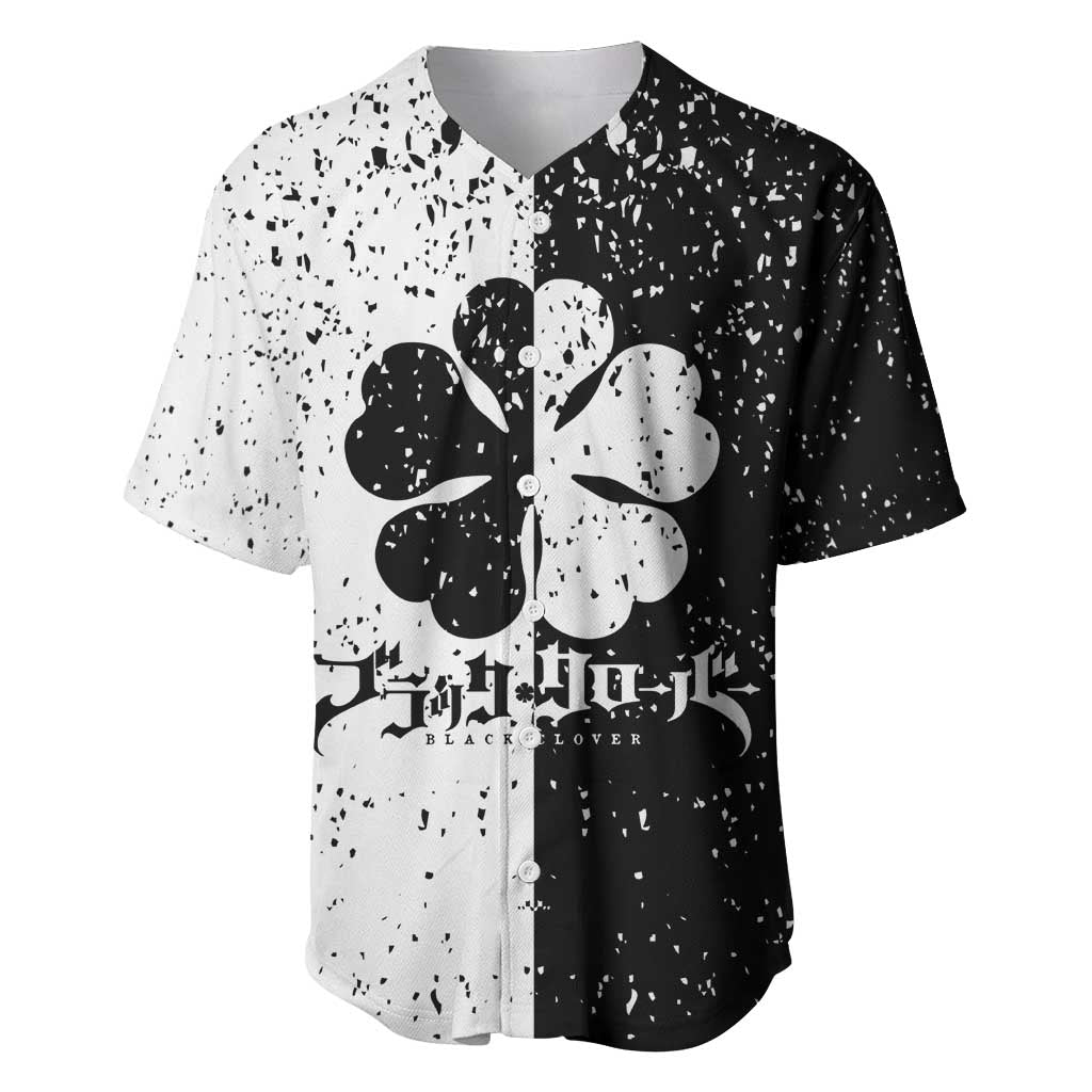 Five Leaf Clover Black Clover Baseball Jersey Anime Grunge Style