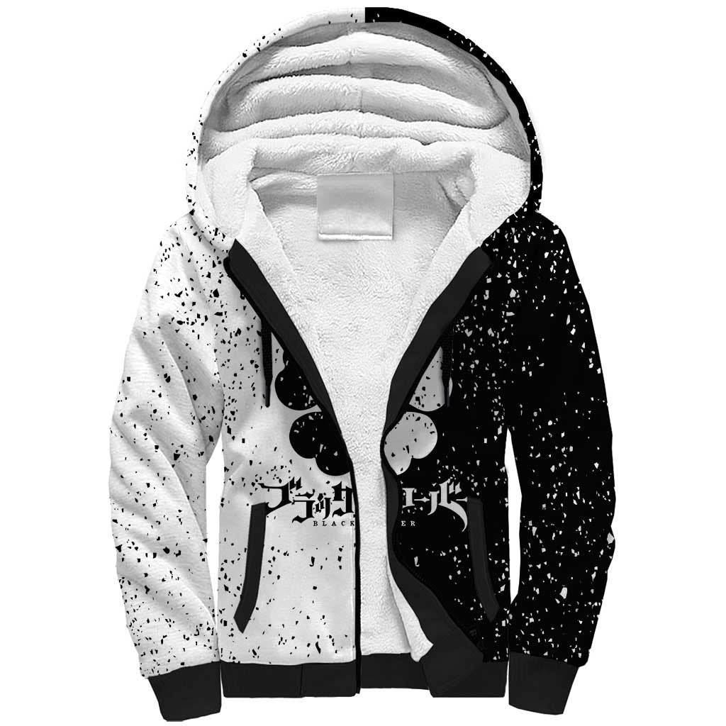 Five Leaf Clover Black Clover Sherpa Hoodie Anime Grunge Style