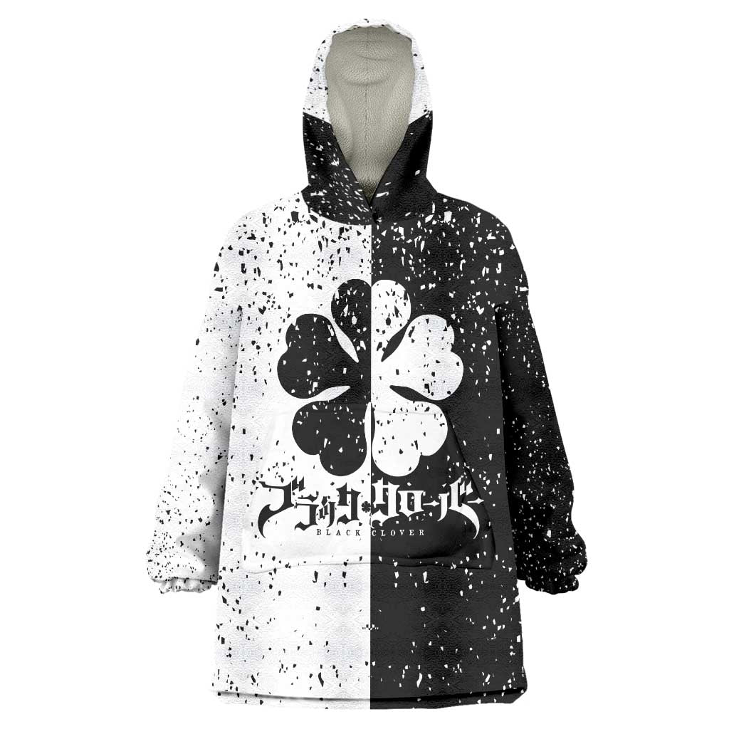 Five Leaf Clover Black Clover Wearable Blanket Hoodie Anime Grunge Style