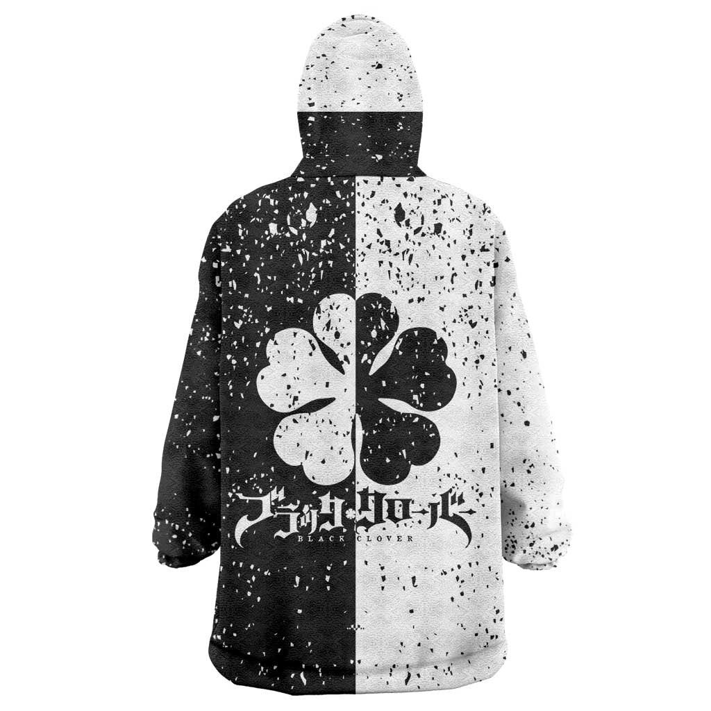 Five Leaf Clover Black Clover Wearable Blanket Hoodie Anime Grunge Style