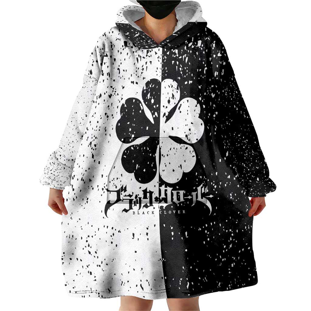 Five Leaf Clover Black Clover Wearable Blanket Hoodie Anime Grunge Style