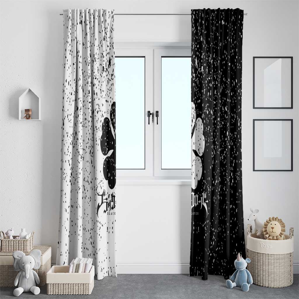 Five Leaf Clover Black Clover Window Curtain Anime Grunge Style