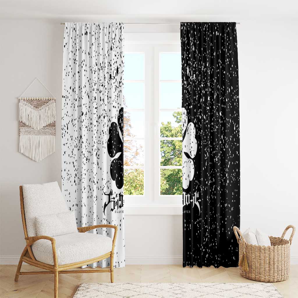 Five Leaf Clover Black Clover Window Curtain Anime Grunge Style