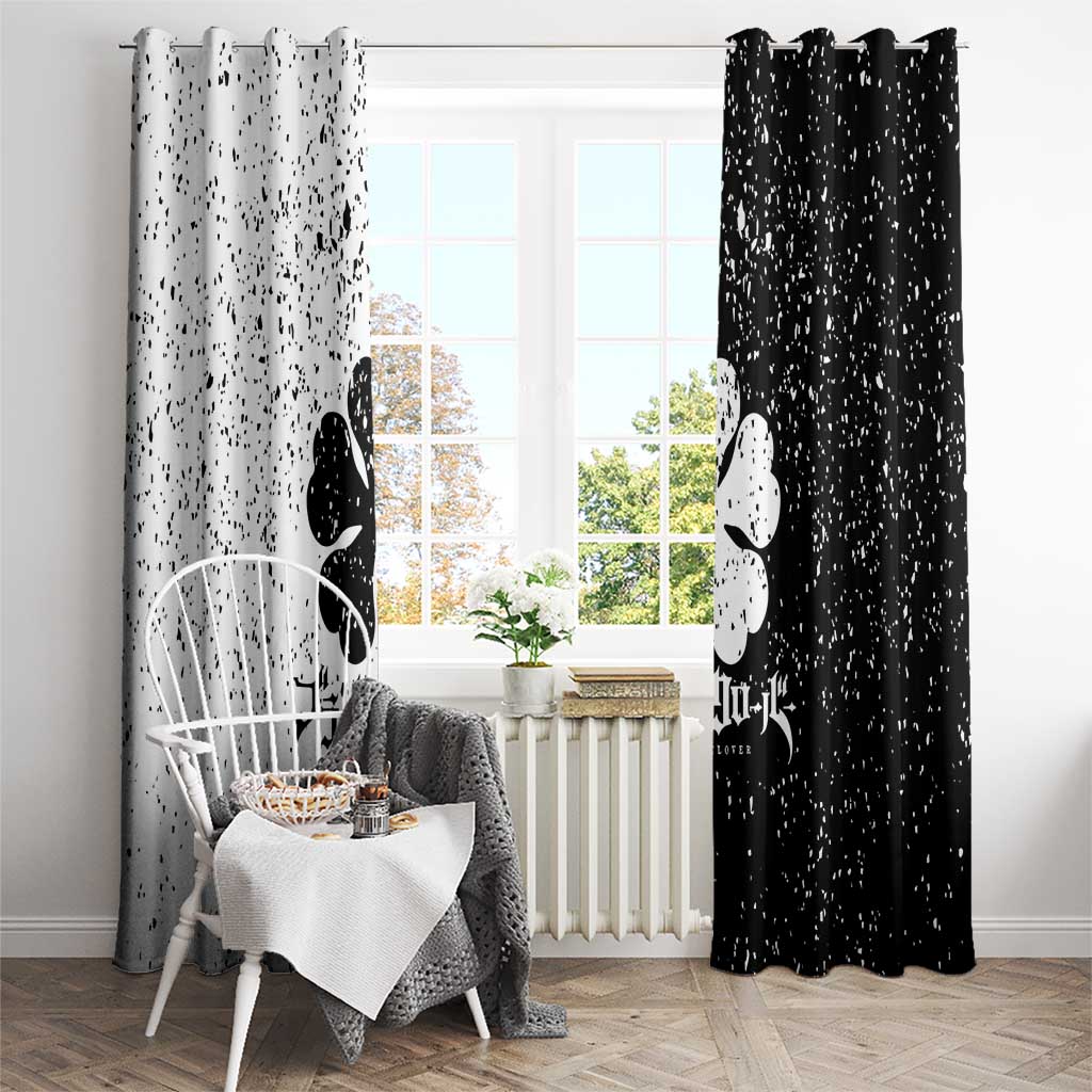 Five Leaf Clover Black Clover Window Curtain Anime Grunge Style