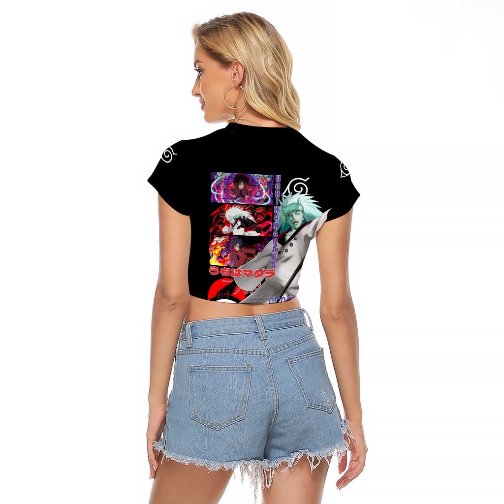 Uchiha Madara V2 Naruto Raglan Cropped T Shirt Anime Style