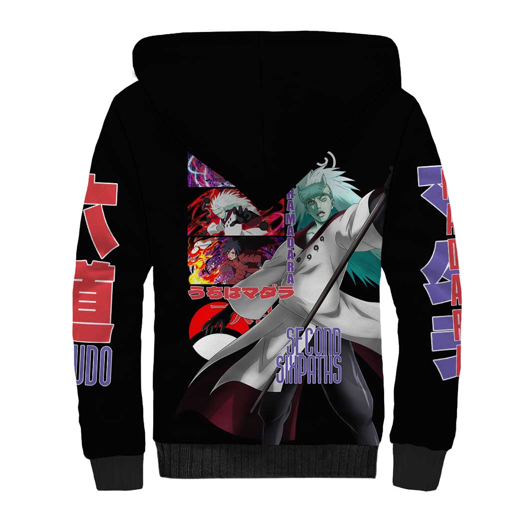 Uchiha Madara V2 Naruto Sherpa Hoodie Anime Style