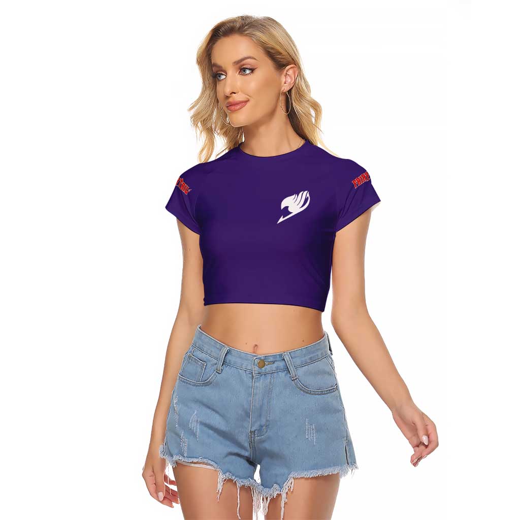 Nalu Fairy Tail Raglan Cropped T Shirt Anime Style