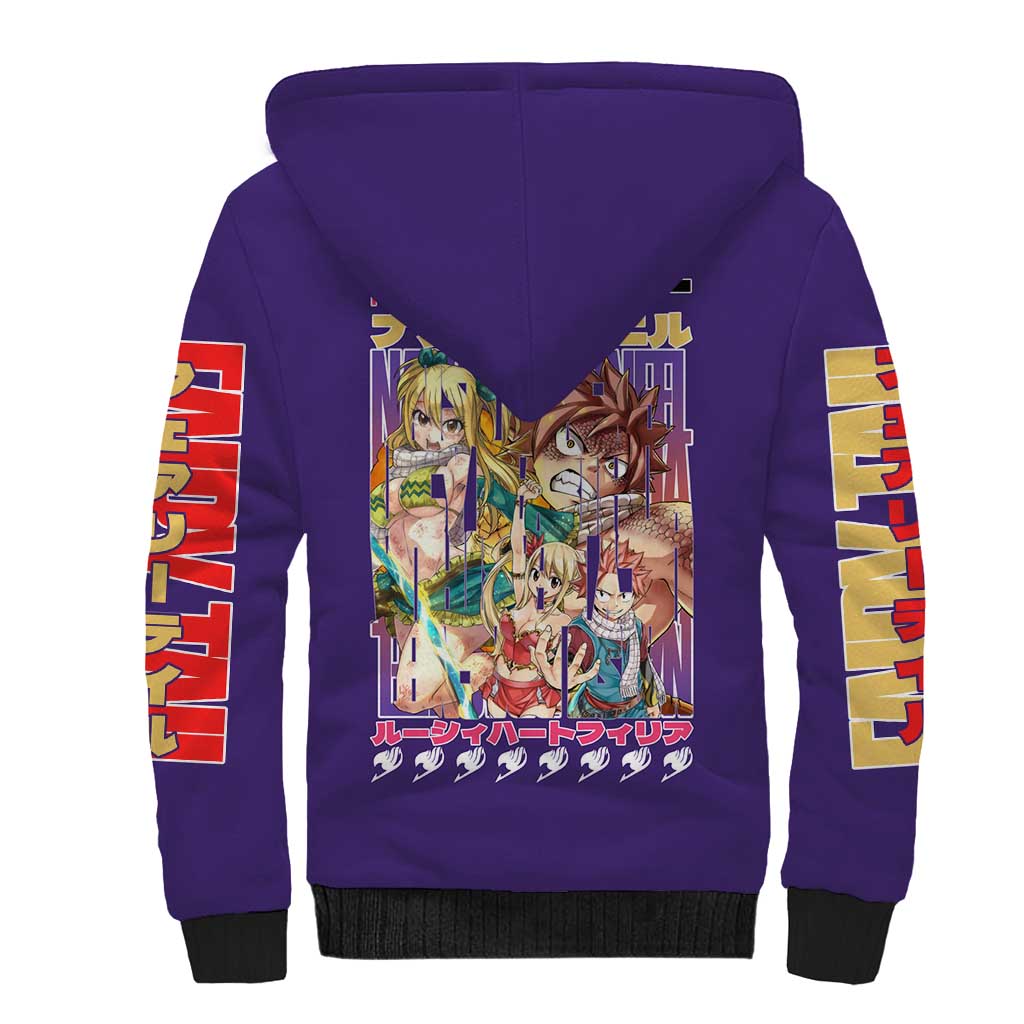 Nalu Fairy Tail Sherpa Hoodie Anime Style
