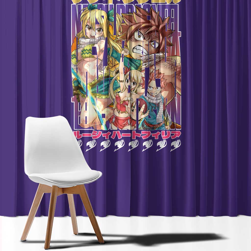 Nalu Fairy Tail Window Curtain Anime Style