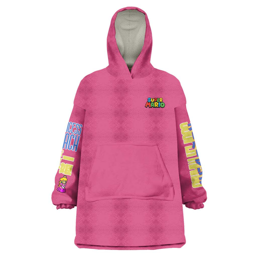 Peach Mario Bros Wearable Blanket Hoodie Anime Style