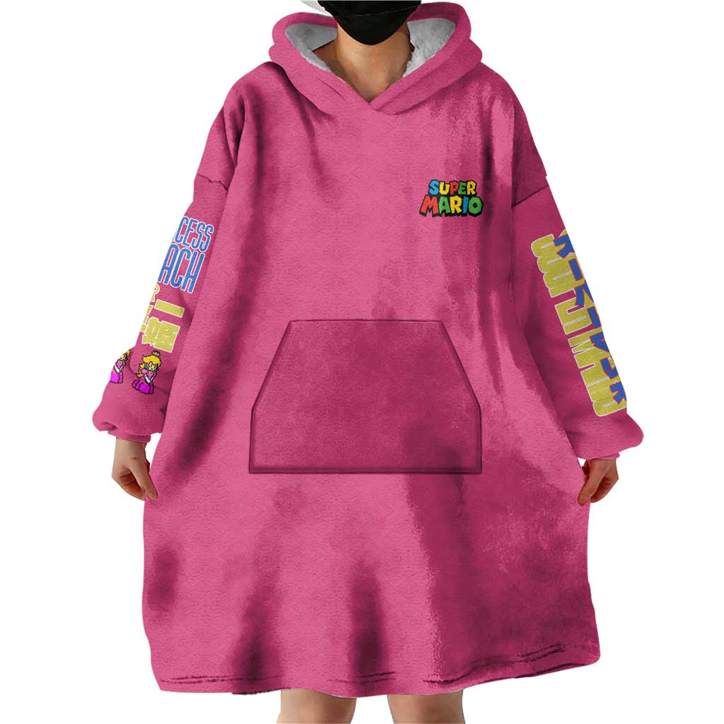 Peach Mario Bros Wearable Blanket Hoodie Anime Style