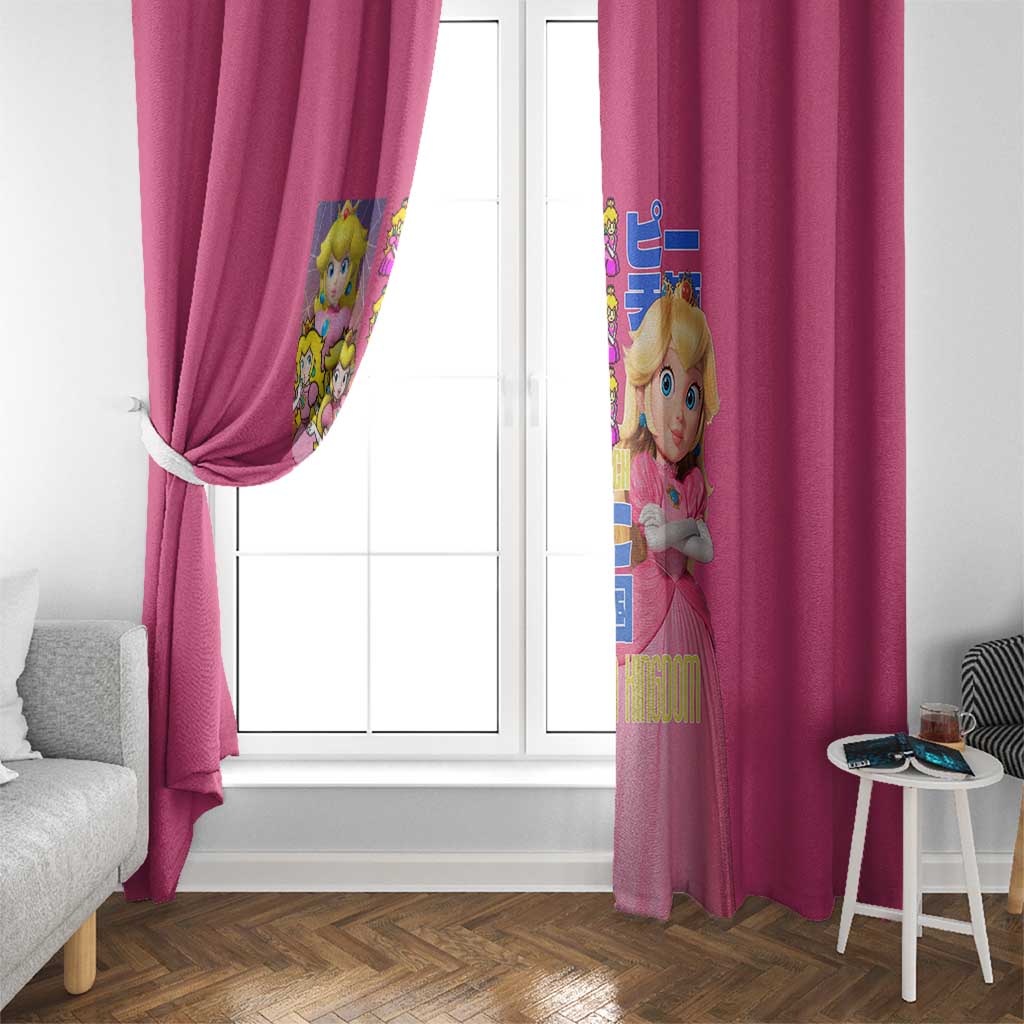Peach Mario Bros Window Curtain Anime Style
