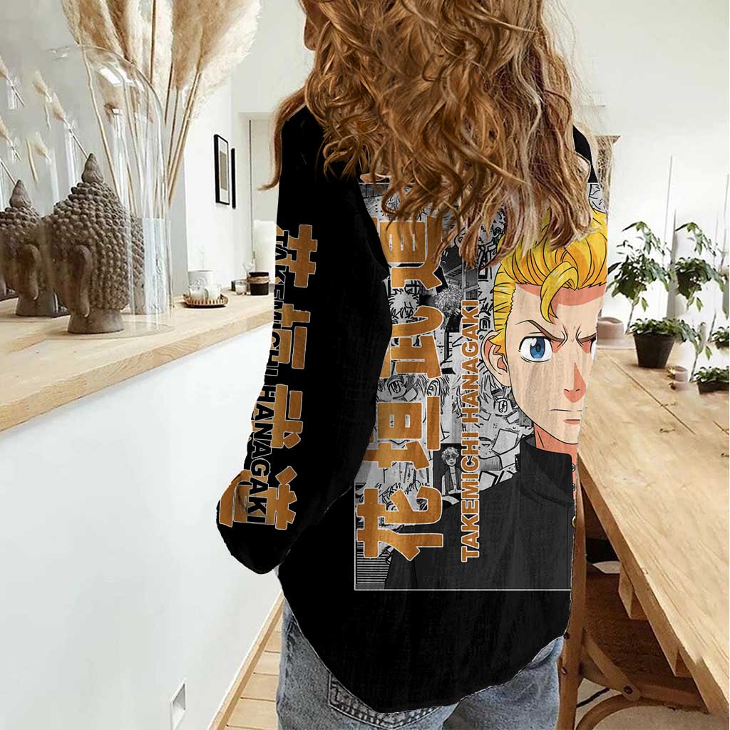 Hanagaki Takemichi Tokyo Revengers Women Casual Shirt Japan Anime Style - The Mazicc