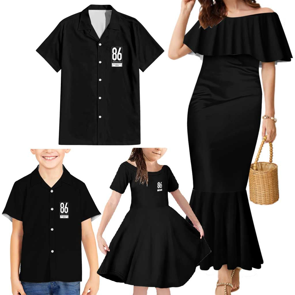 86 Eighty Six Family Matching Mermaid Dress and Hawaiian Shirt Anime Style - The Mazicc